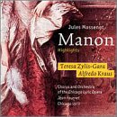 CD-Charts  Search : Massenet: Manon - Highlights / Zylis-Gara, Kraus, et al