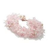 Multi Fresh Water Pearl & Swarovski Crystal Cluster Bracelet - Gems Couture