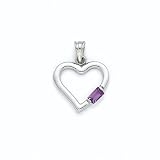 S/S Stellar White Amethyst Heart - GHSW125