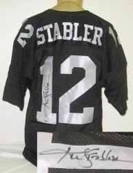 Ken Stabler Signed Black Oakland Raiders Jersey