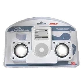Cellular Innovations Portable Foldable Speakers for iPod (White)