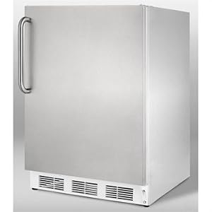 Summit: ALB751CSS 24'' Compact All-Refrigerator with Adjustable Wire Shelves, Automatic Defrost, In