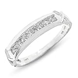 1/3 Carat T.W. Round Cut Diamond Ladies' Wedding Ring 10K White Gold Wedding Ring - Free Gift Box - 1/3 Carat T.W. Round Cut Diamond Ladies' Wedding Ring 10K White Gold Wedding Ring - Free Gift Box -