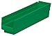 Akro-Mils 30128 Plastic Shelf Bins, Heavy Duty Storage Bins for Garage, Closet, and Drawer Organization, 18-Inch x 4-Inch x 4-Inch, Green, 12-Pack