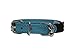 Studded Cat Collar, Genuine Leather Kitten Collar, Sturdy Breakaway Cat Collar, Water-Resistant Cat Collar with Bell & Elastic Stretch, Baby Blue, 12 x 1/2 inches - Angel Pet Supplies