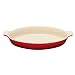 Le Creuset Heritage Stoneware 3.1-Quart Oval Au Gratin Dish, Cherry