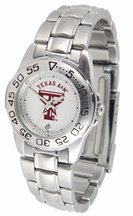 Texas A & M Aggies Gameday Sport Ladies' Watch with a Metal Band