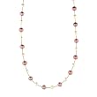 Anna Perrone Pink & White Pearl Necklace Finished with .925 Sterling Silver