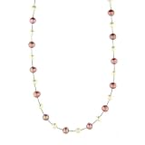 Anna Perrone Pink & White Pearl Necklace Finished with .925 Sterling Silver