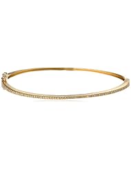 Sterling Silver and Diamond Bangle Bracelet (0.25cttw GH Color, I3 Clarity), 7"