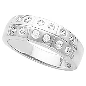 PRE-HOLIDAY SALE!!! 10% OFF Platinum Diamond Wedding Band Duo - Lady's Ring - 0.25 Ct.