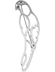 Sterling Silver Hollow Parrot 14mm x 55mm Pin