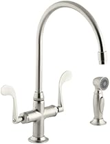 Hot Sale KOHLER K-8763-BN Essex Kitchen Sink Faucet, Vibrant Brushed Nickel