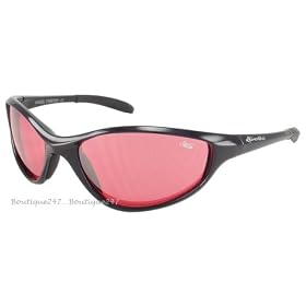 Bolle Vangel 'Snakes' Sunglasses, Shiny Black Frame  Mogul Snow Lenses.