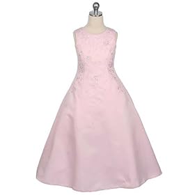 CLEARANCE New Amazingly Beaded and Embroidered Dress (Pink, Gold, White & Ivory) 4 to 12 Girls ~ Flower Girl