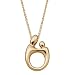 14k Yellow Gold Mother and Child Pendant w/Chain 18