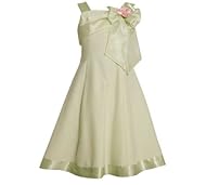 Girls Sleeveless Cotton/Linen Lace-Up General Print  Dress with a Brush/Sweep Train 