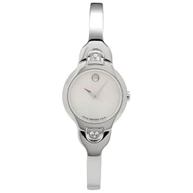 Movado Women's Kara Diamond Accented Bangle Bracelet Watch #0605312