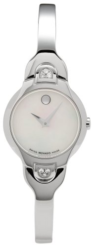 317XECN3EyL Cheap Movado Womens Kara Diamond Accented Bangle Bracelet Watch #0605312