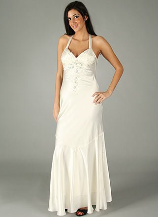 Pleated Flower Burst Mermaid Formal