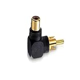 Right-angle RCA Phono Plug to RCA Phono Jack