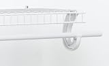 ClosetMaid 6-Foot Hanging Bar for SuperSlide Shelves, White #2058