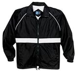 NEW Sport-Tek - Youth Colorblock Nylon Jacket Black/Wh/Black-L