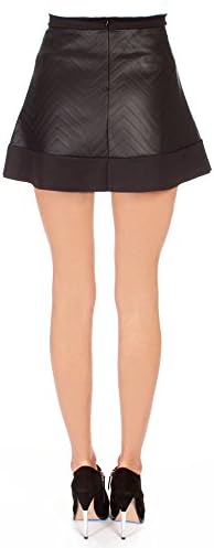 StyleScan Women's Wet Look Black Mini Skirt Small