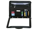 Falcon, BD-6671, Zip Aournd Drop Handle Folio, Black