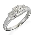 Eighteen Carat White Gold Diamond Cluster Ring