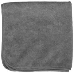 Detailer's 16""x16"" Gray Microfiber Cloth, Bag of 12 Tools Equipment Hand Tools