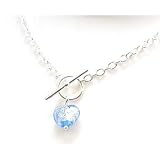 925 Silver Tiffany Style 14g Necklace, Murano Heart