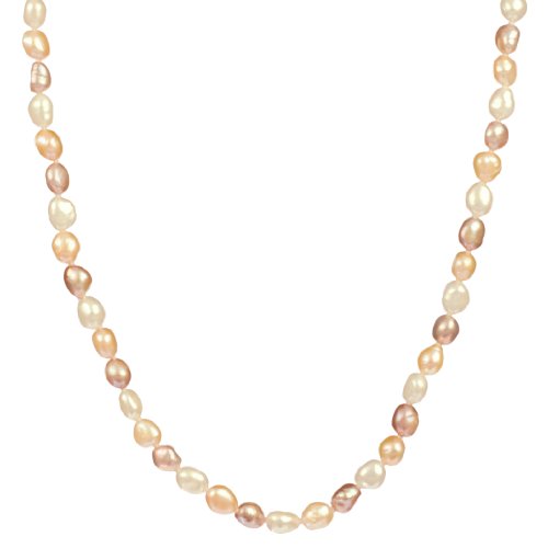 Multi-Color Pink Baroque Freshwater Cultured Pearl Endless Necklace, 100\
