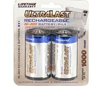 AGAIN AND AGAIN UL2D Rechargeable NiMH Batteries - 2 Pack