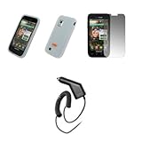 EMPIRE Clear Silicone Skin Cover Case + Screen Protector + Car Charger (CLA ....