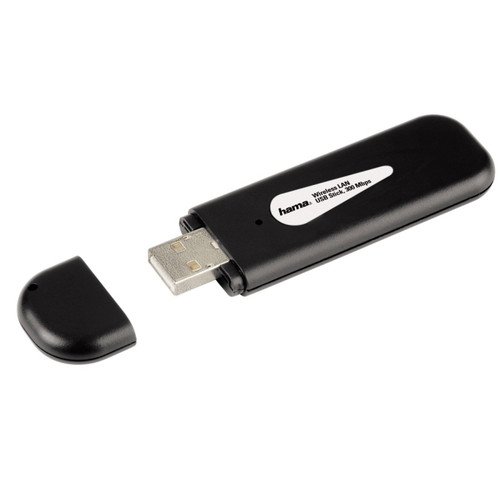 Hama Hama MiMO Wlan USB2.0 Adapter mit zwei eingebauten Antennen und WPA2-Verschl&uuml;sselung Produktbild