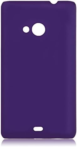 ISWEES Snap On Hard Back Cover Case Skin Shell For Microsoft Nokia Lumia 535 (Purple)