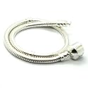 Bracelet for Pandora Style Beads, Charms - 7.5 inch - Silver with Round Clasp - Fits Pandora/Biagi/Chamilia Style Beads & Charms