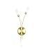 Bamboo 2 Light Satin Brass 40Watt Halogen Wall Light