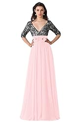 V-neck Cap Sleeves Chiffon Floor Length Applique Backless Evening Dress/Mother-of-the-Bride Dress/Party Dress 