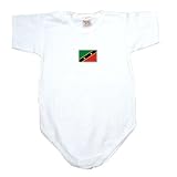 Baby Bodysuit White  Flag Transfer St. Kitts & Nevis  State Country