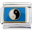 Black White YIN YANG Italian Charm