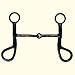 Sporting Goods : Black Iron Training Snaffle w/Copper Inlay Bit