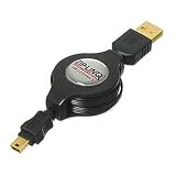 CABLES UNLIMITED ZIP-USB-C05 Zip-Linq USB-A to Mini USB 5 Pin Retractable Cable