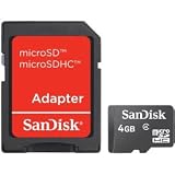 SanDisk 4GB MicroSDHC Card with SD Adpater ( SDSDQ-4096-A11M, US Retail Package ) ~ SanDisk