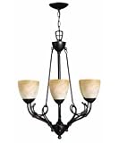 Hinkley Lighting 4116VZ Portofino 6 Light Single Tier Chandelier in Victorian Bronze with Champagne Marble Glass glass