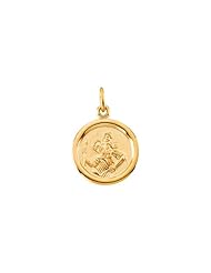 14.00 mm St. Christopher Medal in 14K Yellow Gold