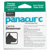 Panacur C Canine Dewormer Three 2 Gram Packages