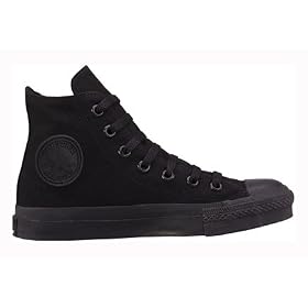 Converse Chuck Taylor All Star Hi Top Black Monochrome Canvas by Converse