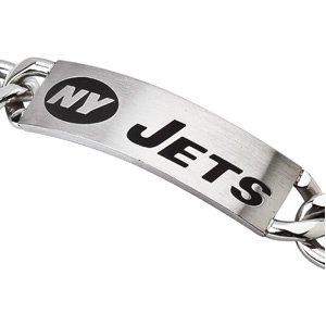 Stainless Steel New York Jets Name Logo ID Bracelet